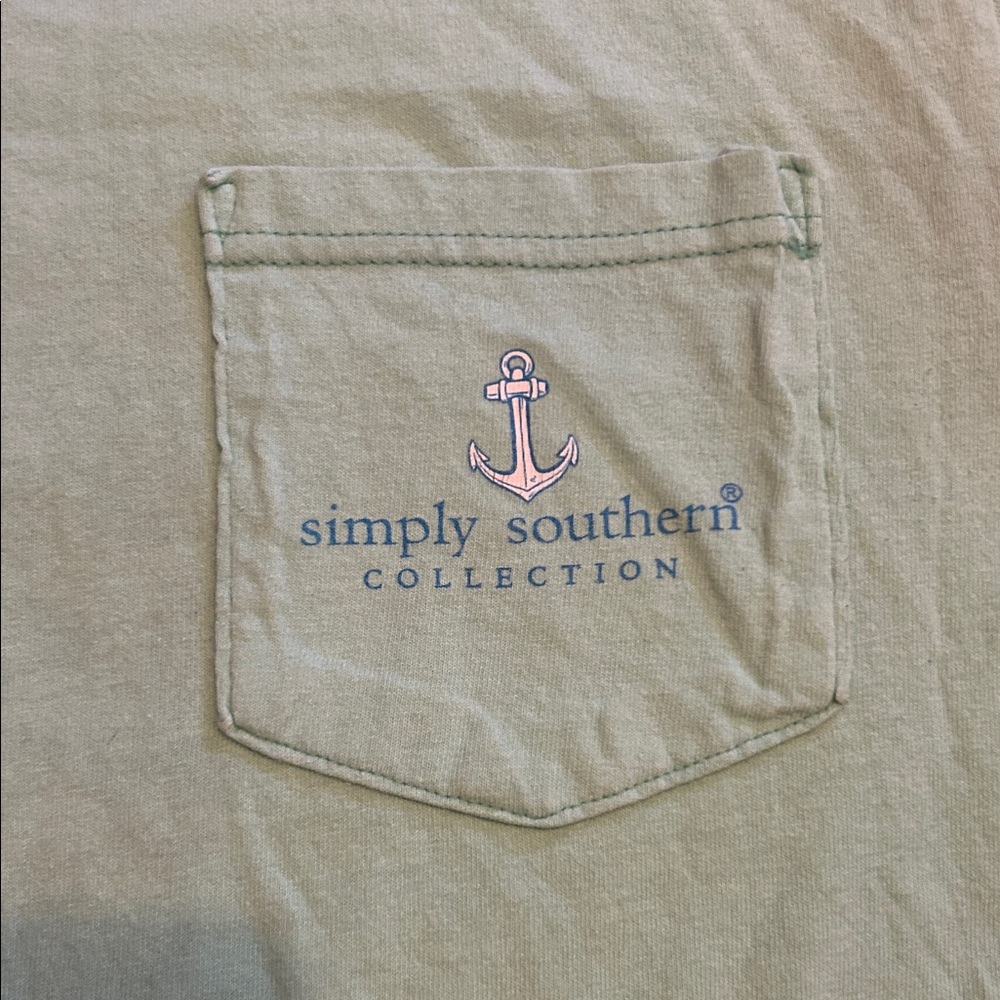 Simply Southern Men’s Pocket Tee - Mint - Picture 2 of 8